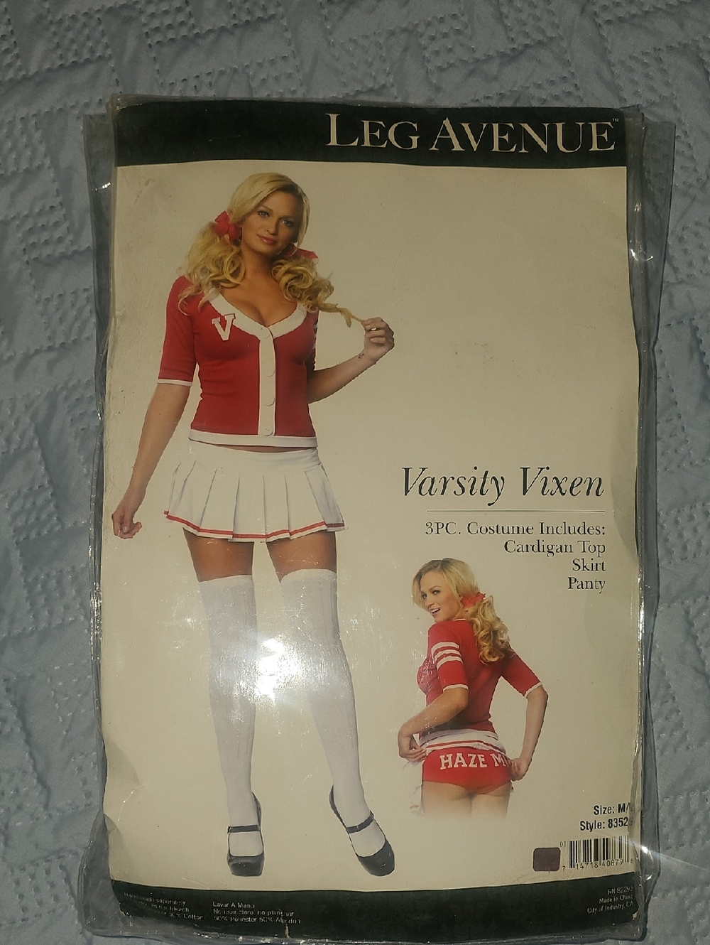 Leg Avenue Red and White Cheerleader Costume